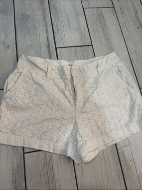 GAP White Eyelet Cotton Bermuda Shorts